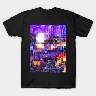 Twinkle 70s Disco Ball Pattern T-Shirt